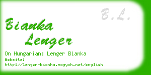 bianka lenger business card